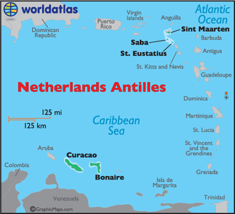 netherlands antilles map